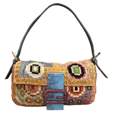 fendi beaded tote shoulder bag|Fendi tote bag vintage.